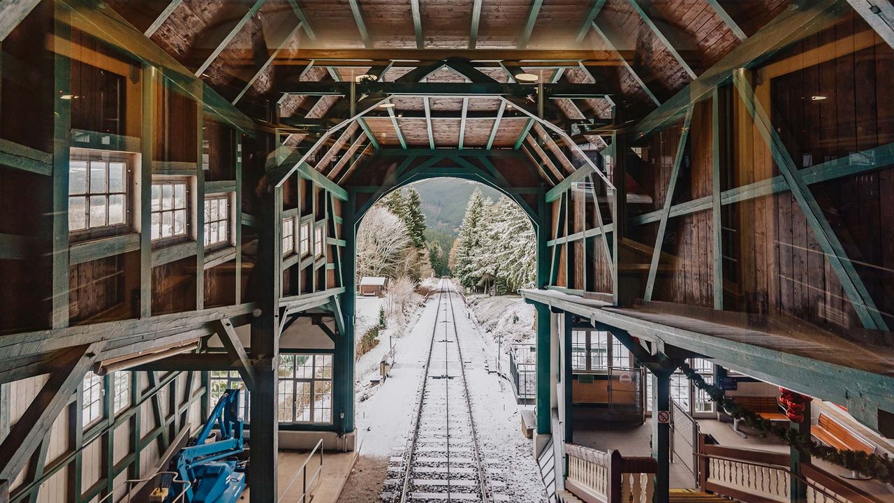 ｢オーバーヴァイスバッハの登山鉄道駅」