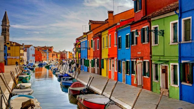 ｢ブラーノ島｣イタリア, ヴェネツィアの潟 