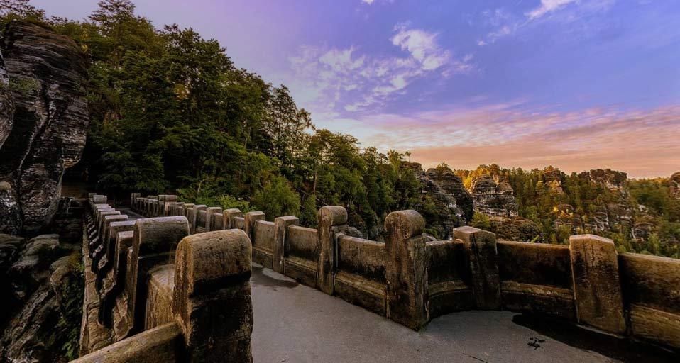 ｢バスタイ橋｣ドイツ, ドレスデン, エルベ渓谷