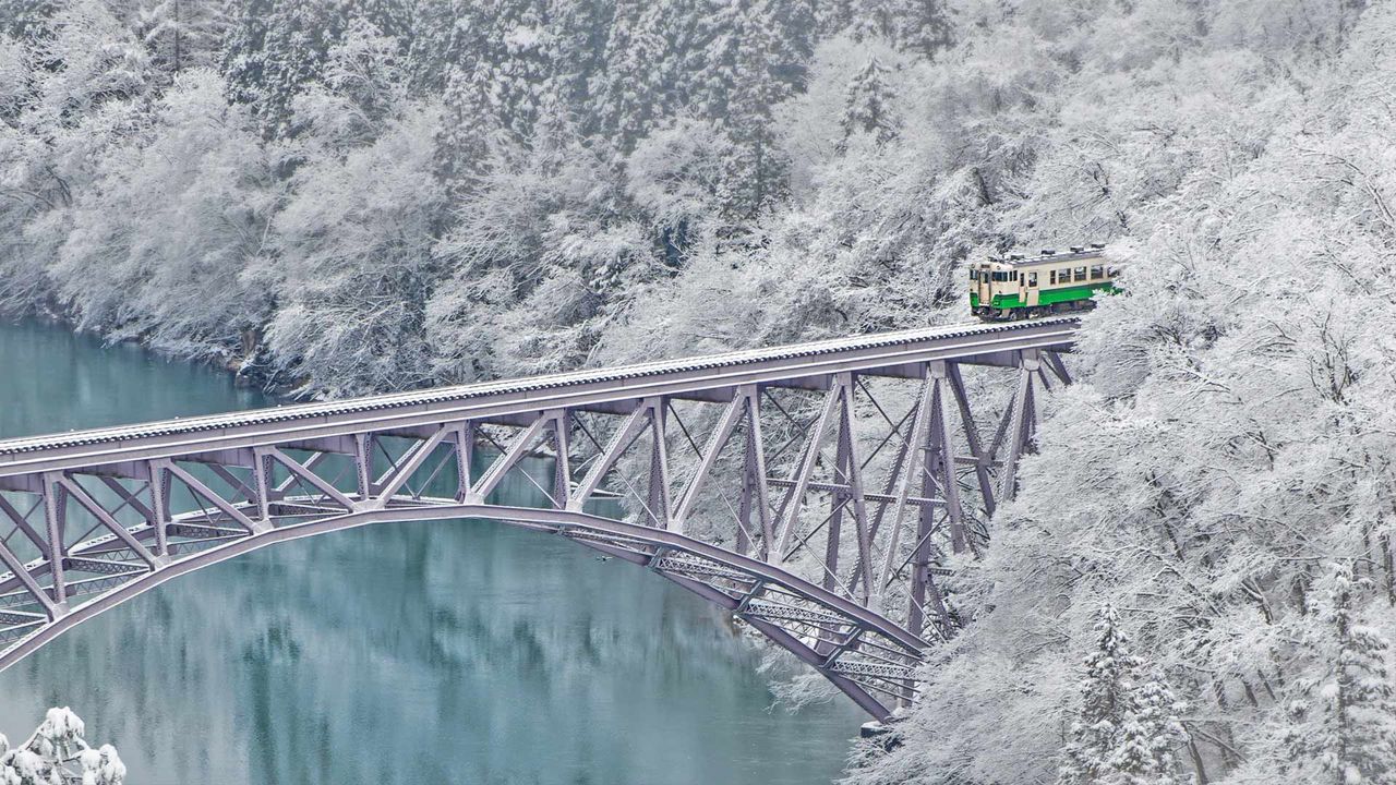 ｢第一只見川橋梁｣福島, 大沼郡, 三島町 