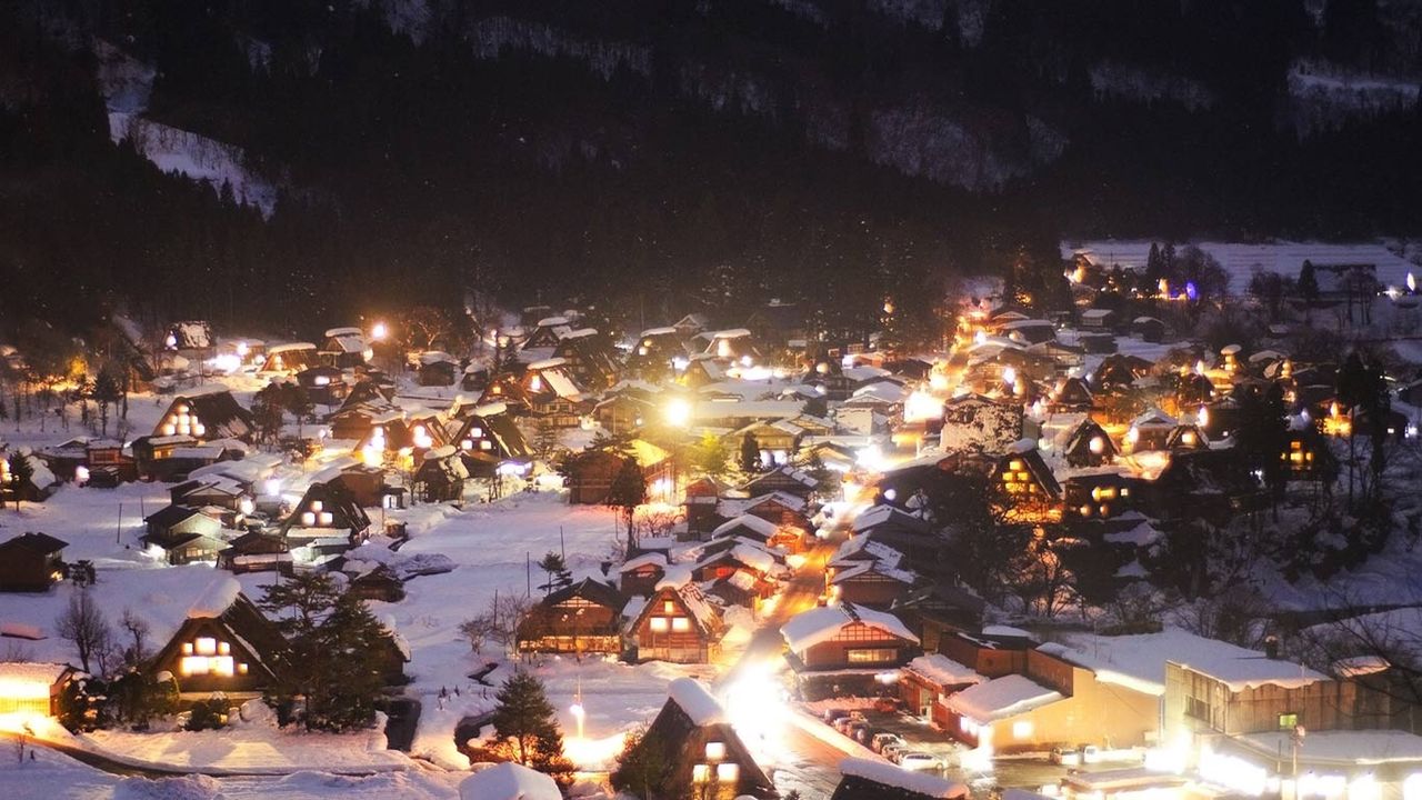｢夜の白川郷｣岐阜