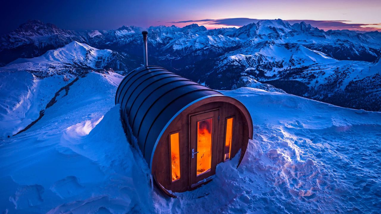｢ラガッツォーイ山のサウナ｣イタリア, ドロミーティ 