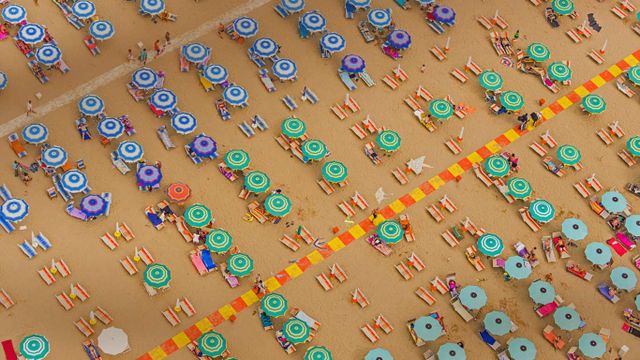「リミニのビーチ」イタリア, エミリア=ロマーニャ州