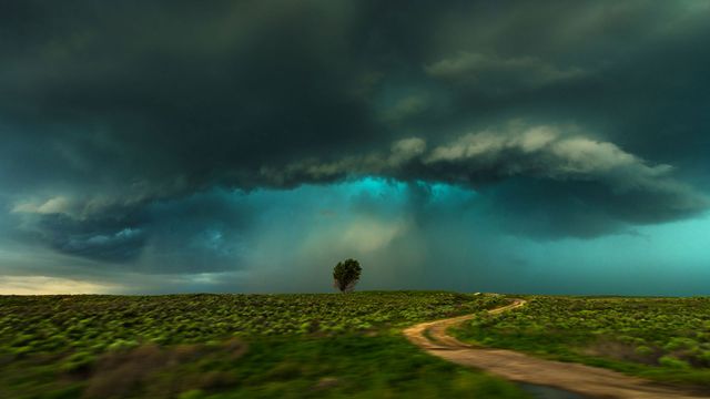 ｢ラマー上空の雷雨｣米国コロラド州 