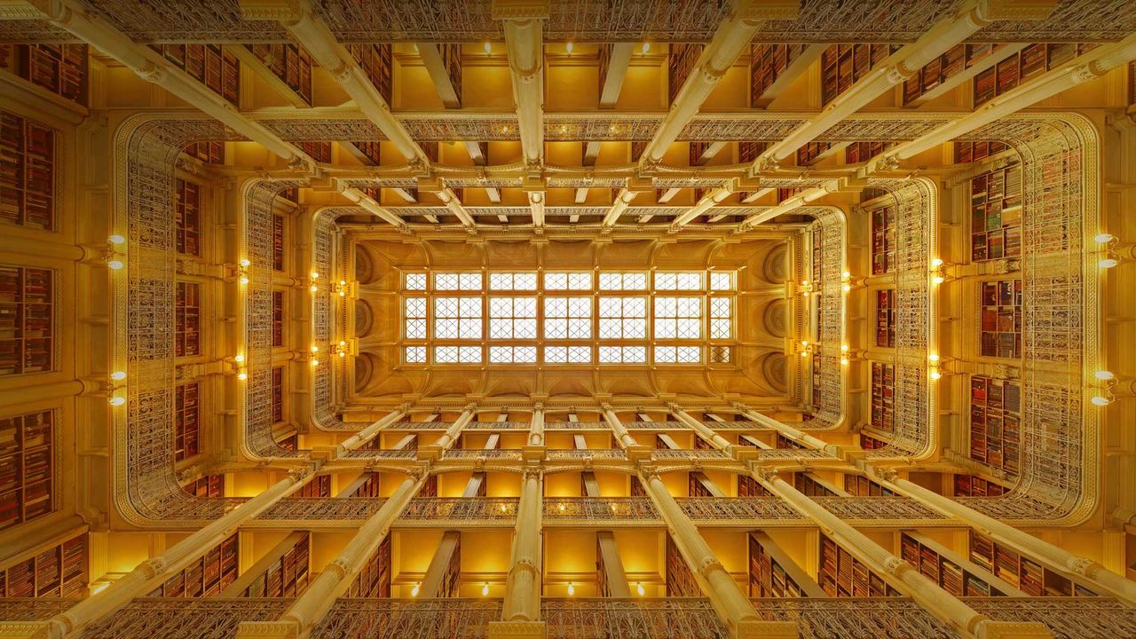 ｢ジョージ・ピーボディ図書館｣米国メリーランド州, ボルチモア 