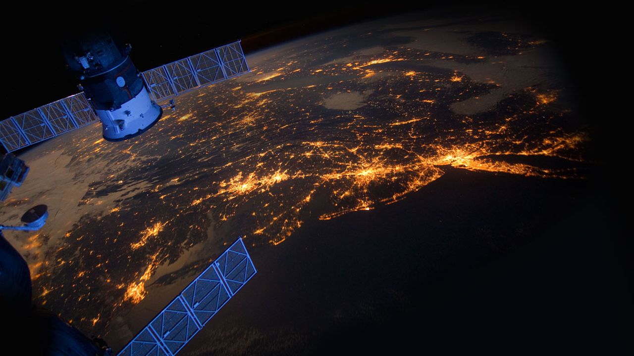 ｢ISSから見たアメリカ東海岸｣国際宇宙ステーション