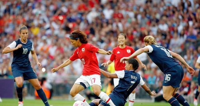 「日本対アメリカ、大儀見優季選手」ロンドン五輪, サッカー女子決勝