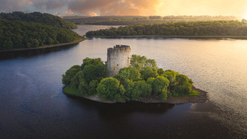 アイルランドの島の廃墟