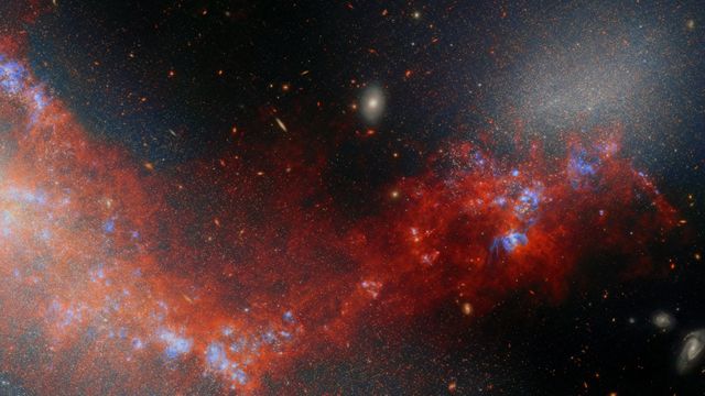 NGC 4490・NGC 4485間の星形成橋，宇宙