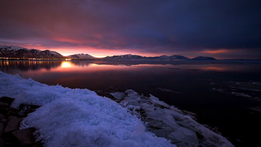 空, 屋外, 雪, 自然, 風景, 水, クラウド