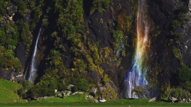 「ウィッシュボーン・フォールズ」ニュージーランド, 南島