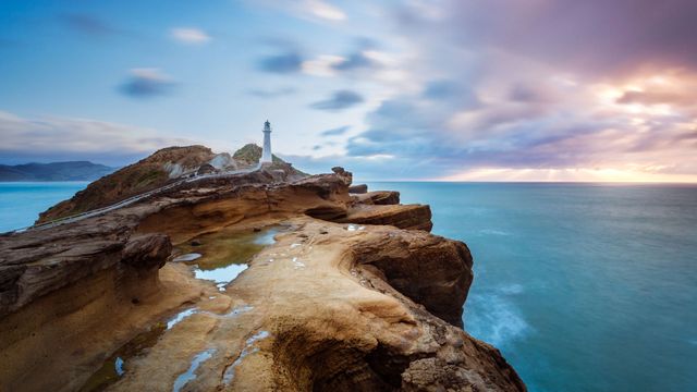 「キャッスルポイント灯台」ニュージーランド北島, キャッスルポイント景観保護区