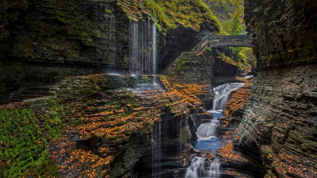 「虹の滝」米国ニューヨーク州, フィンガーレイクス