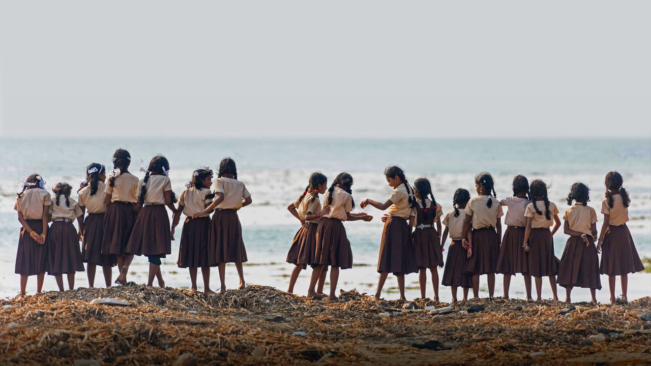 ｢フォートコーチンの学生たち｣インド, ケーララ州