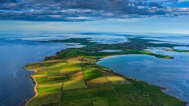 「北海に浮かぶサンデー島」イギリス, スコットランド