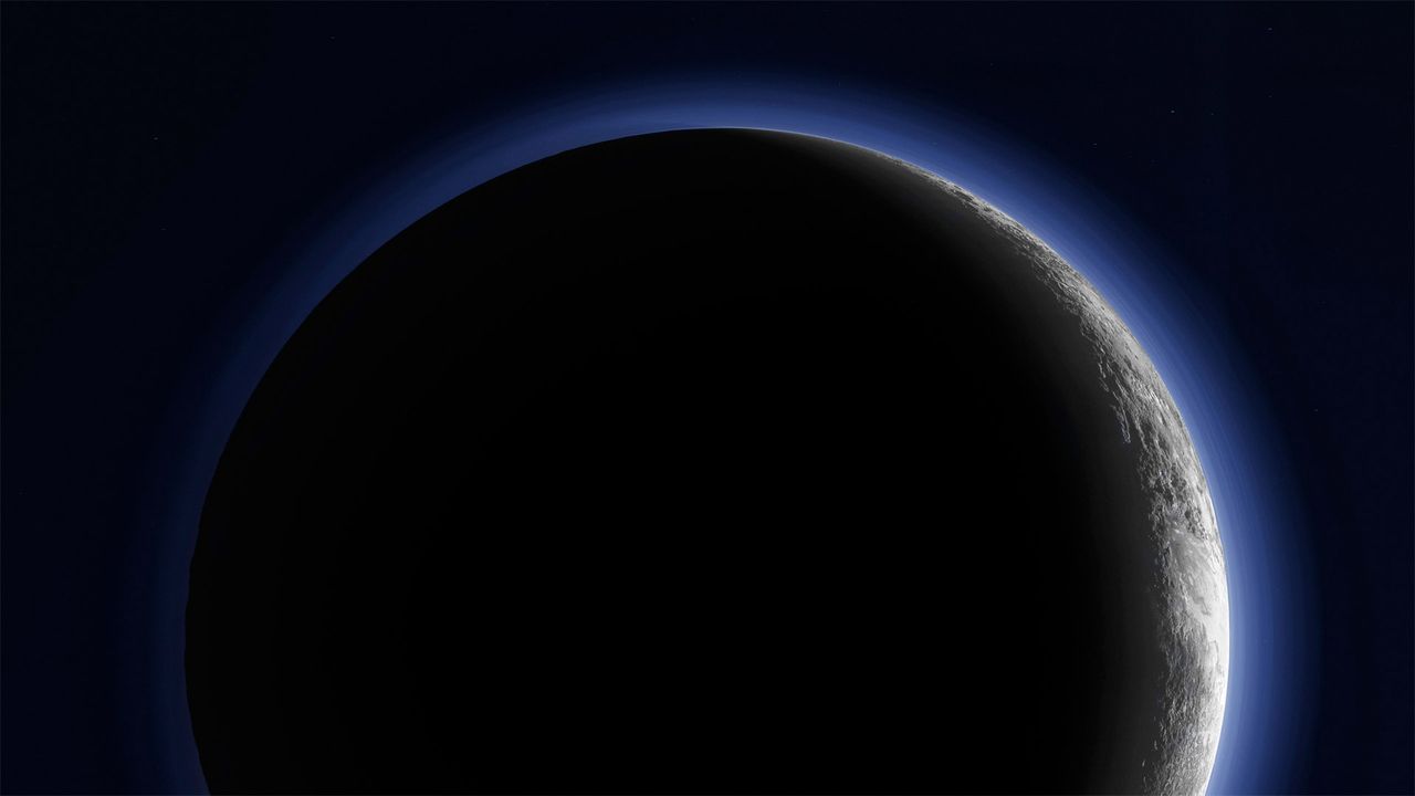 ｢三日月に輝く冥王星｣NASA, ニュー・ホライズンズ