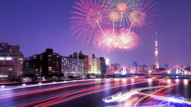 「隅田川花火大会」東京, 隅田川