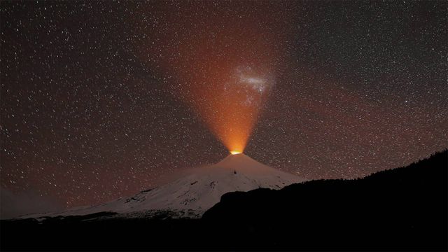 「ビジャリカ火山」チリ