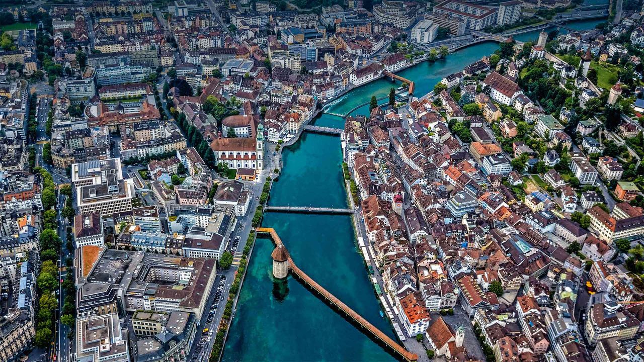 ｢ロイス川のカペル橋｣スイス, ルツェルン