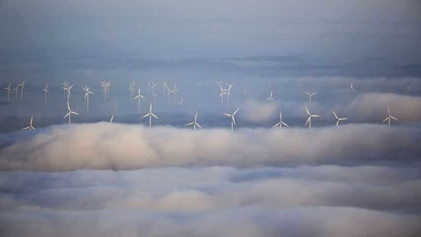 ｢風力発電のタービン｣ドイツ, ザウアーラント 