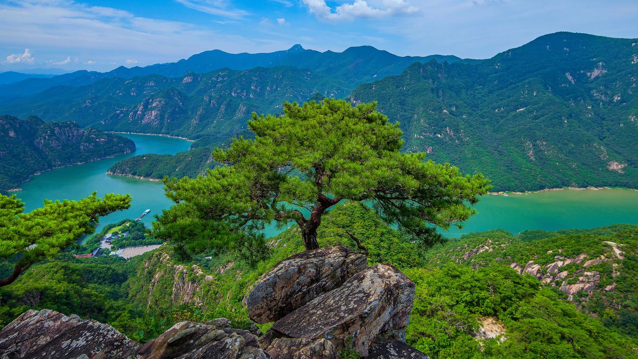 山と湖の眺望, 月岳山