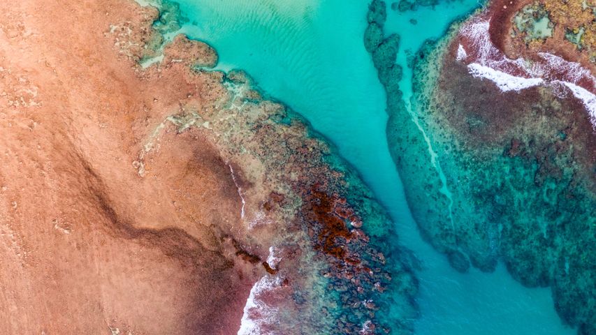 高いところから見たカウアイ島