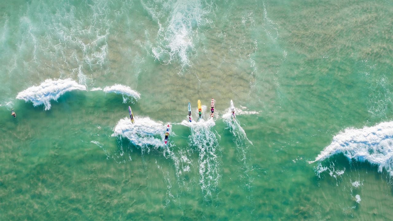 ｢バーレーヘッズのサーファーたち｣オーストラリア, ゴールドコースト
