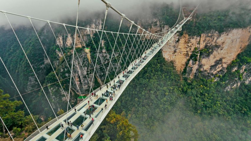 張家界大峡谷玻璃大橋, 中国 湖南省