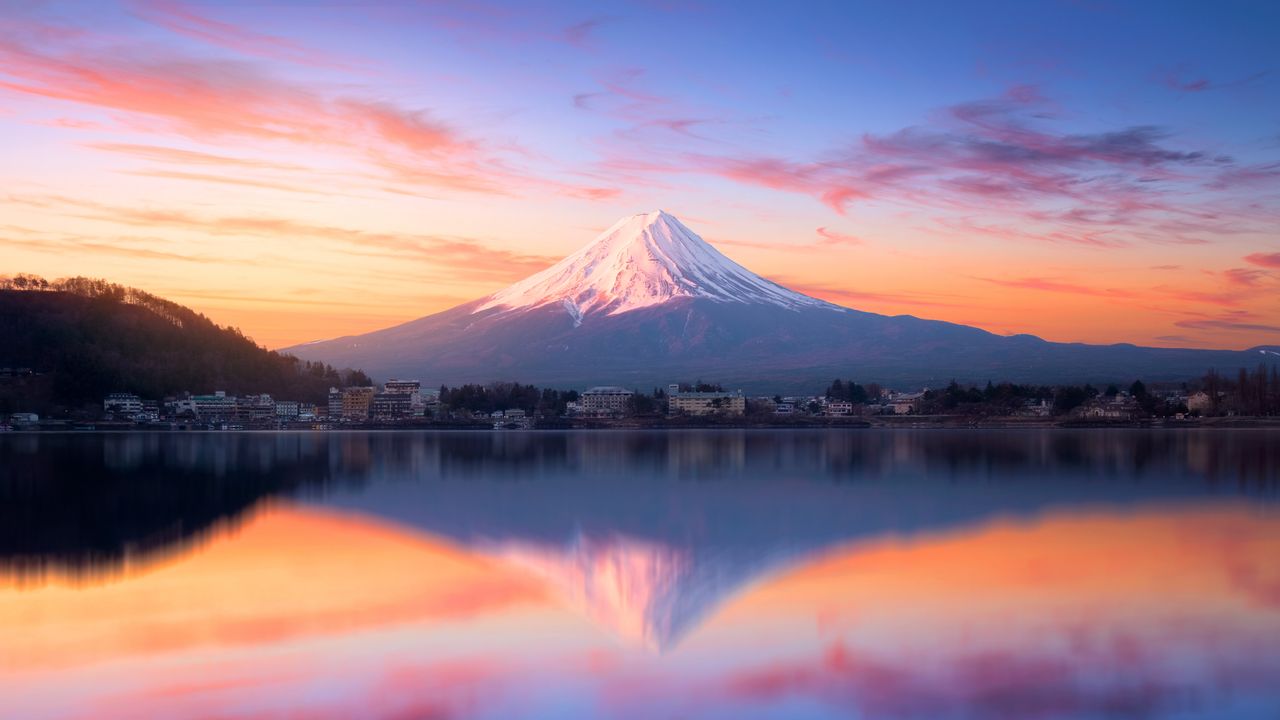 河口湖からの富士山, 山梨県 南都留郡